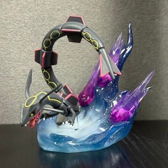 Black Rayquaza Pokemon Center Re-Ment Battle On Desk Anime rement Figure