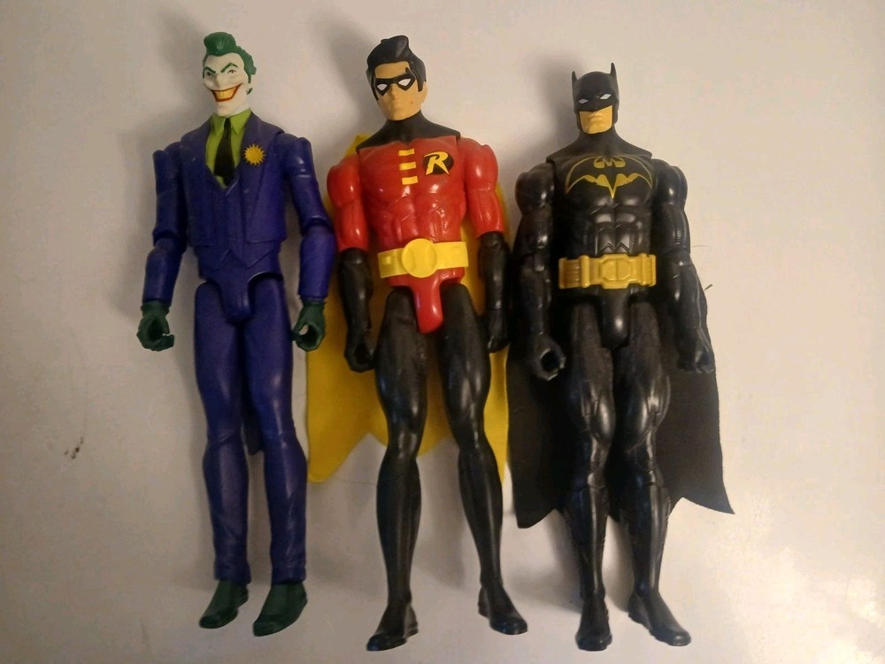 Batman Action Figures Lot Joker Robin DC Comics Toy Bundle Dark Knight Set