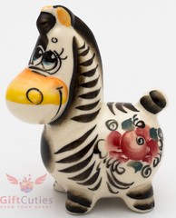 Madagascar Zebra Marty Gzhel porcelain figurine souvenir handmade