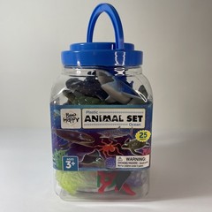 Bee Happy Plastic Ocean Animal Toy Set 25 Pieces Marine Sea Life Tub Ages 3+ NEW