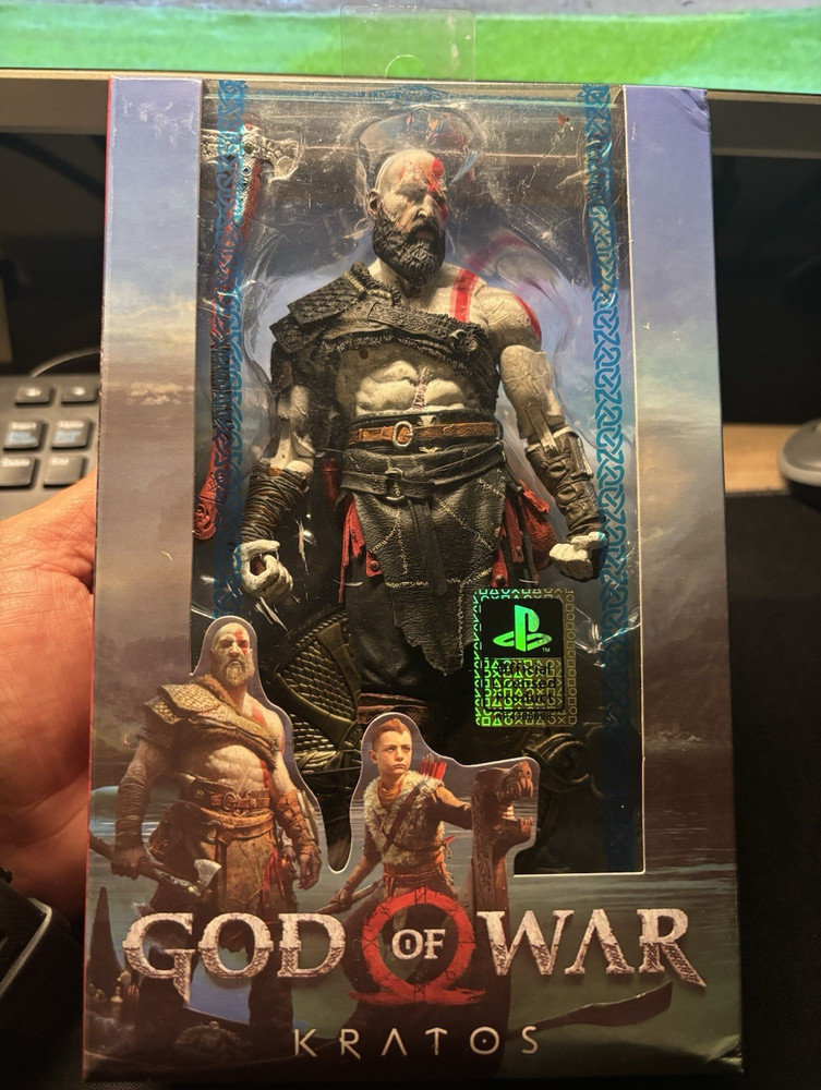 NECA God of War Kratos Action Figure Adjustable w/ Axe, Dagger & Shield