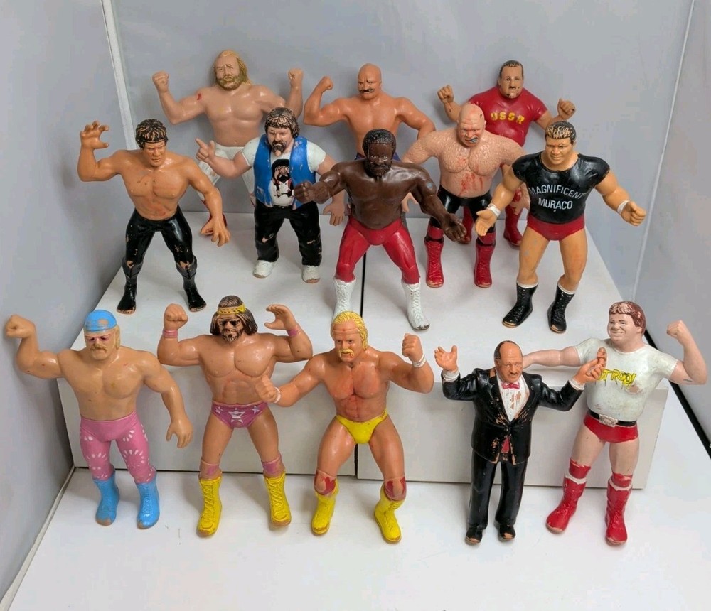 LJN Titan Sports – 1980’s WWF Wrestling Action Figures – 8″ – Lot Of 13 S2