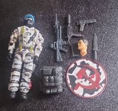 GI Joe Black Major Soviet Shockwave Figure New Plus Bonus and Custom Stand
