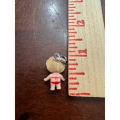 Vintage Kewpie Doll Charm Red Bikini Takoyaki Hat Mini Figure Keychain Pendant
