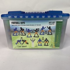 Kaskey Kids Football Guys Action Figure Field Goalpost Black Blue & Yellow New