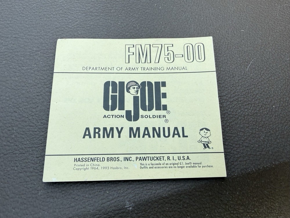 Vintage 1964 Hasbro GI Joe Army Manual FM75-00