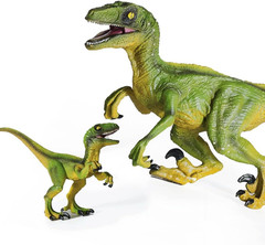 Dinosaur Toy Set 15.6 Inch Velociraptor Action Figure for Kids Boys Girls