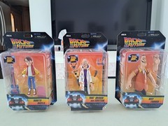 BACK TO THE FUTURE Marty McFly Doc Brown & Biff Tanner NECA Toony Set