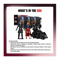 Mcfarlane DC Supergirl, Krem & Lobo with Spacehog Action Figures Bundle(4 Items)