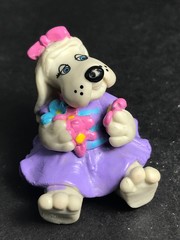 POUND PUPPIES Lot of 3 PVC Miniatures VIOLET Bright Eyes BARKERVILLE 1986 Tonka