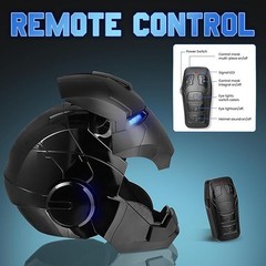 Iron Man Full Black MK5 Helmet Autoking Electronic Voice Activated Cosplay Mask