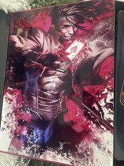 1 Of 1 Custom Painted 9” Marvel X Men Gambit Figure With Custom Box