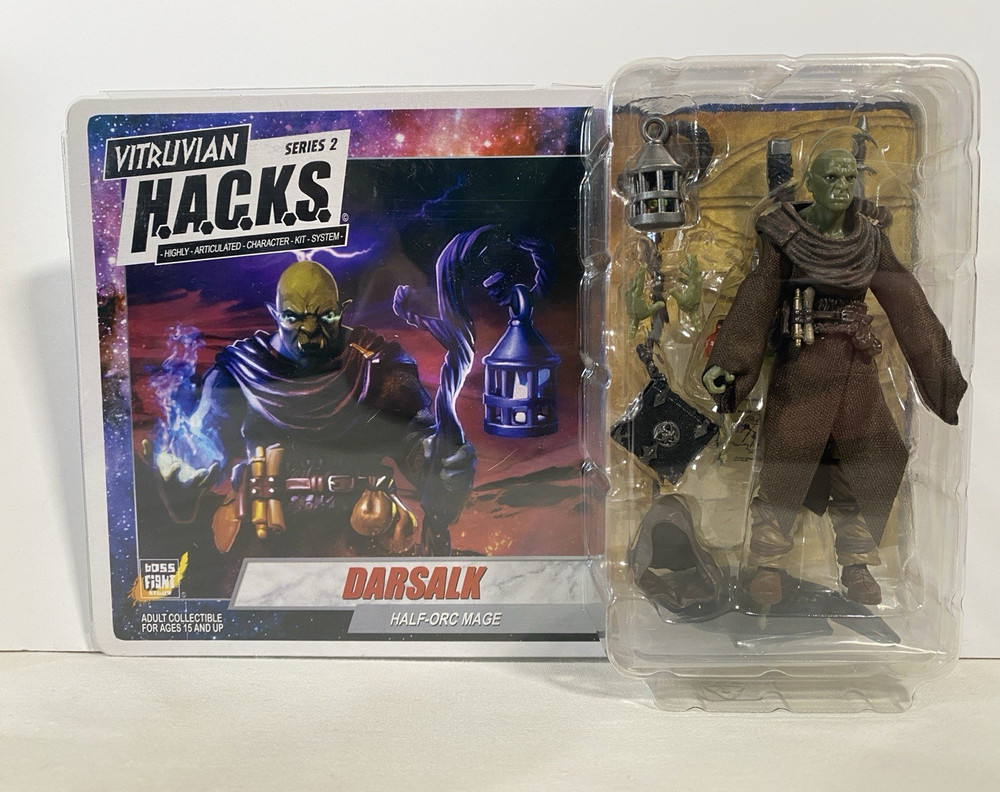 Vitruvian H.A.C.K.S. Darsalk Half-Orc Mage Series 2 Figure Hacks Boss Fight