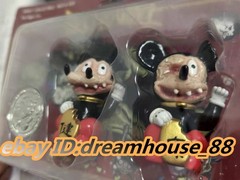 Diemouse×Big Lucky KAIJU Micky Mouse Health Black Red Silvery Set Sofubi Figure