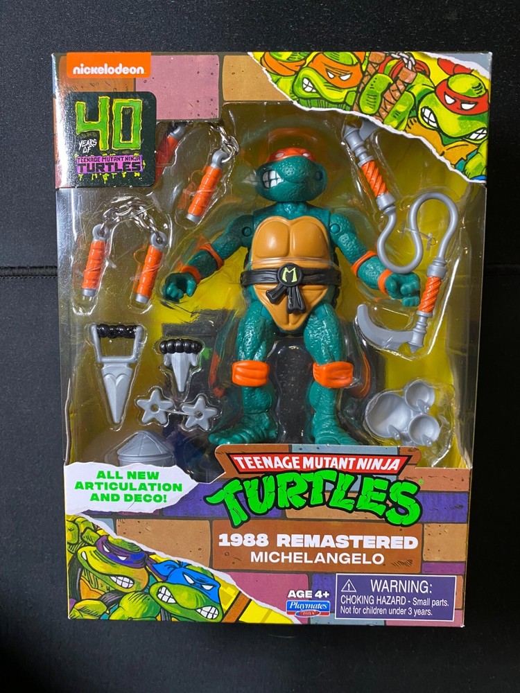TMNT Teenage Mutant Ninja Turtles 1988 Remastered MICHELANGELO 2024 40 Years NEW