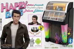 Happy Days Fonzie Henry Winkler & Juke-Box Deluxe Action Figure Infinite Statue
