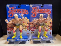 WWE LJN MATTEL SUPERSTARS HULK HOGAN TAN SKIN & Regular Figure Pair Two w/ Belt