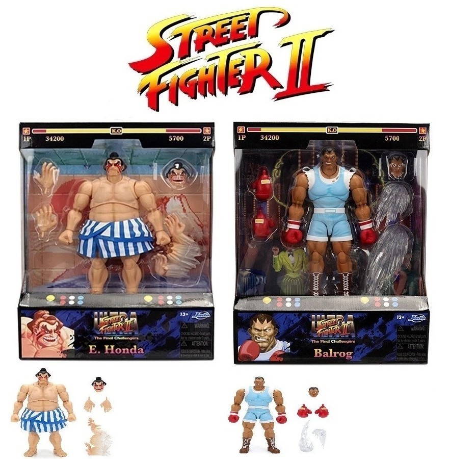 Jada Ultra Street Fighter II The Final Challengers Set of 2, Balrog & E. Honda