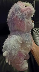Handmade 12inch Fully Jointed Pink Rainbow Dinosaur Teddy Bear