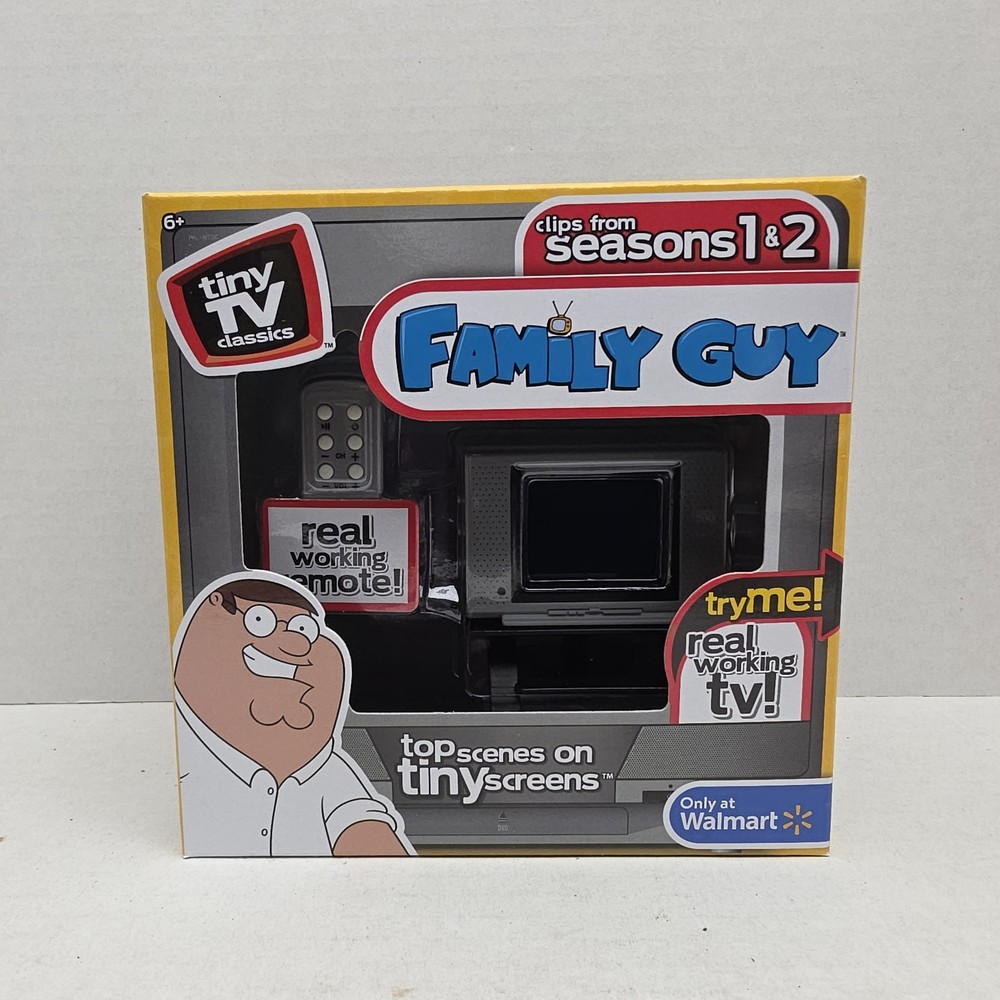Tiny TV Classics Family Guy Real Working Mini Television Season 1 & 2 NEW NIB