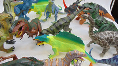 Dinosaur Action Figures Lot Of 15 T-Rex Velociraptor Toys Collectible Poseable