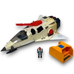 Starcom Coleco 1986 Starmax Bomber Capt Rip Malone figure INCOMPLETE w/ video