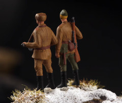 Diorama 1/72 WW2 soldier Germany officer Sniper army toy fit 1:72 TANK
