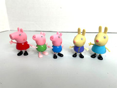 Peppa Pig’s Deluxe House Playset dollhouse & family + Friends set figures lot