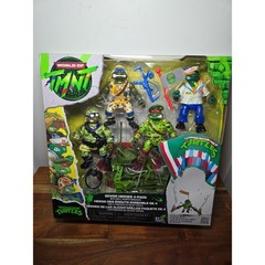 World of TMNT: Playmates Toys 2026 SEWER HEROES 4-PACK With PARACHUTE 4+ New