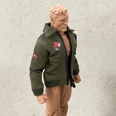 SU-JK-TGM: 1/12 Top Gun Maverick Tom Cruise Zipper Jacket – Green