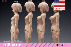 86TOYS T86-ST03-B 1/12 Female Suntan Skin Large Bust Body 6″Action Figure Head
