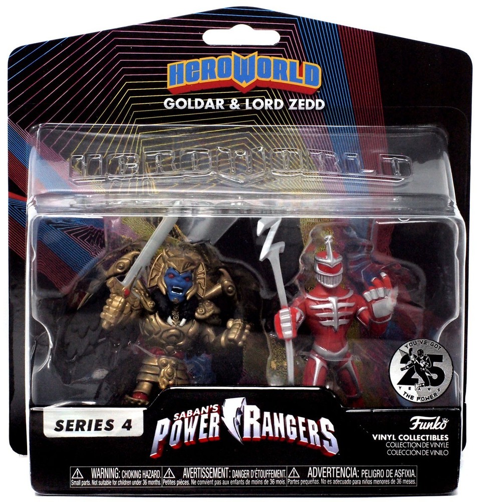 Power Rangers Hero World Series 4 Goldar & Lord Zedd 4-Inch Vinyl Figure 2-Pack