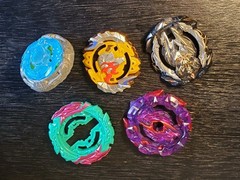 Beyblade Battle Toy Lot DVDs & Spinning Tops Tomy Hasbro Nelvana Bundle