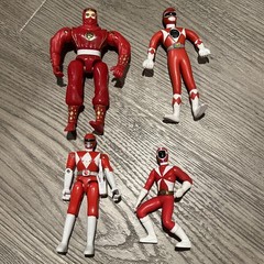 Vintage 1993-2000 MMPR Power Rangers Action Figures Green White Red Pink LOT