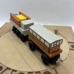 Thomas the Train Catherine Tank Engine Wooden Railway & Tender VTG 1999 Allcroft