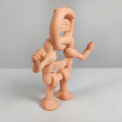 Lot of 2 Vintage Japanese Kinnikuman Flesh Color Figures Chainman & Curry Cook
