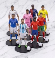 18cm Soccer Figures Messi Mbappe Ronaldo Yamal Football Action Toy PVC Doll Gift