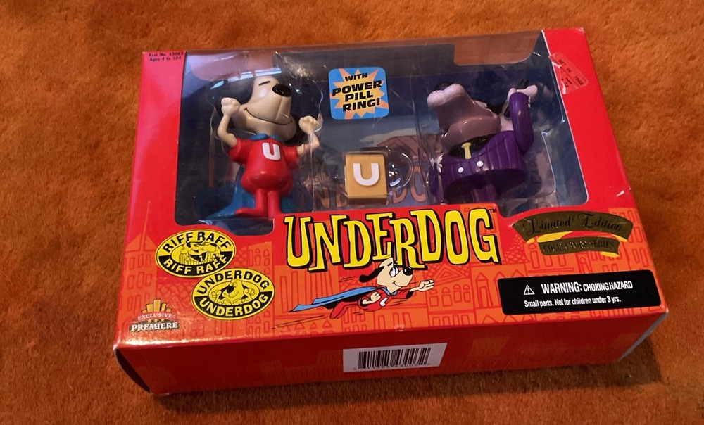 Underdog and Riff Raff Limited Edition Collectible Figure New in Box 1998