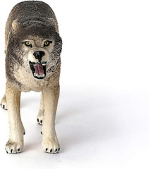 Wild Life Realistic Prowling Gray Wolf Figurine – Durable North American Forest