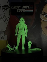 Gi Joe 2025 LadyJayeToys Green Glow In The Dark Alien Scarlett/Ace Pilot