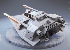 Star Wars 1/16 Scale 13″ Snowspeeder Model Kit Custom 3d Print W Stand
