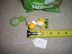 2″ YELLOW YOSHI BackPack Buddies Clip Keychain Super Mario