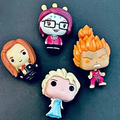 Mini Figure Lot x4: Harry Potter GINNY, Funko Pop UNITY, AKUMA & ELSA Miniatures