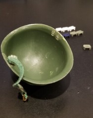 GI Joe 3D printed replacement helmet lug, D lug in green, blue, black & white