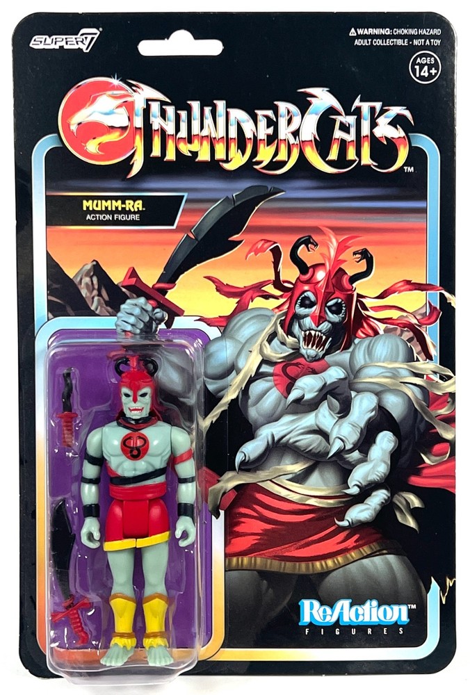 2020 Super7 ReAction Thundercats Mumm Ra Action Figure Variant Black Eyes