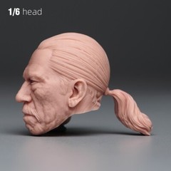 1:6 Danny Trejo PVC Head Sculpt Carved Model For 12″ Male Action Figure Body Toy