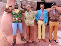 The A-Team (Set of 4 Painted Figures) 1/18 Scale Diorama (Handmade Accessory)