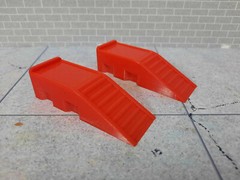 Car Ramps Model Prop 1/10 scale Shop Garage Display Diorama Accessory