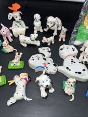 VTG Disney 101 Dalmatians Lot Of Action Figures Toys Puppy Dogs Cruella De Vil
