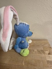Alex Pardee’s Harm Blue Green & Pink Plush Bunny 2003 With Tag Alex Pardee